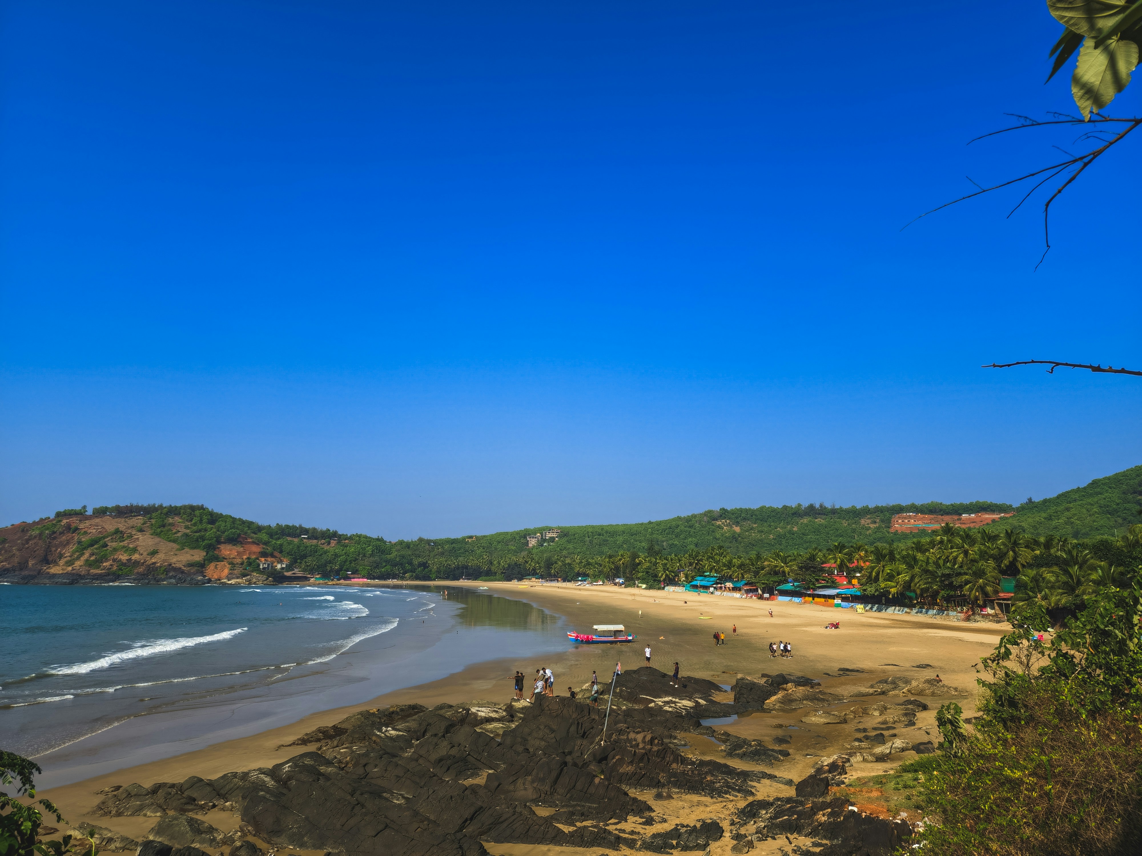 Om Beach shoreline in Gokarna